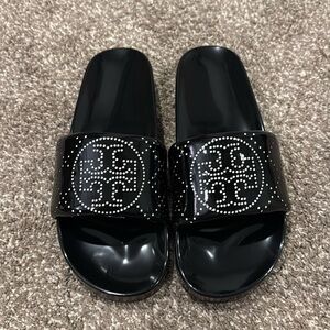 New! Tory Burch DoubleT Pool Slides